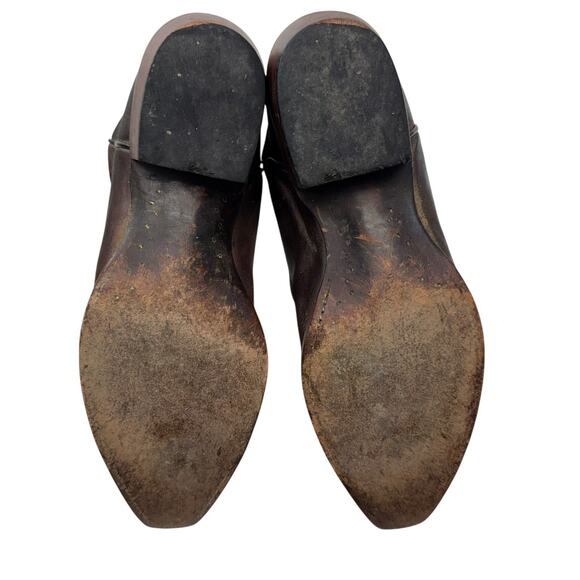 Shyanne Loretta Western Boots Women 9.5B Brown Leather Cowgirl Pointed Snip Toe - Picture 10 of 11